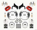 Wilwood Forged Dynalite Front Kit 12.19in Red 65-68 Chevy Impala -Drum Spindle