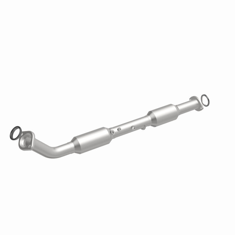 MagnaFlow 49703 oem grade direct-fit catalytic converter, front three-quarter view of the turntable spin