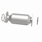 MagnaFlow 5592683 carb direct-fit catalytic converter, side view of the turntable spin