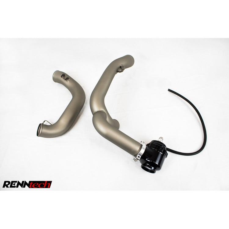 RennTech R2 Performance Package for the 2007-2013 S 63 AMG V8 BiTurbo: stainless crossover pipe with sensor bung