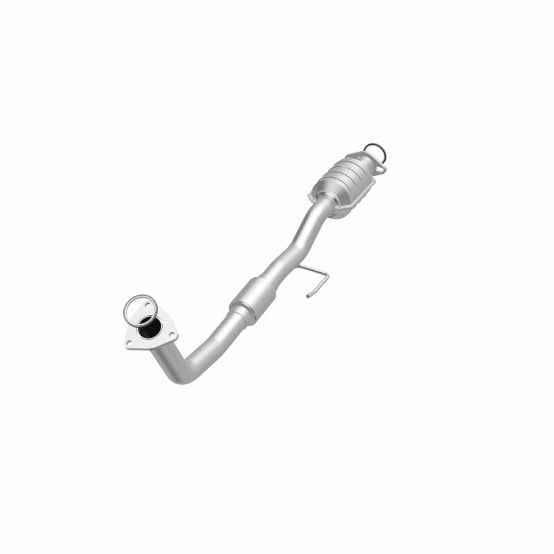 MagnaFlow 22769 hm grade direct-fit catalytic converter, opposite front three-quarter view of the turntable spin