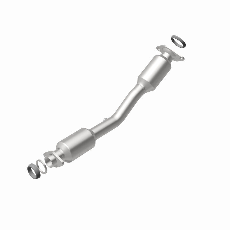 MagnaFlow 52327 oem grade direct-fit catalytic converter, rear view of the turntable spin