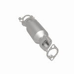 MagnaFlow 52434 oem grade direct-fit catalytic converter, rear three-quarter view of the turntable spin