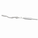 MagnaFlow 49029 oem grade direct-fit catalytic converter, side view of the turntable spin