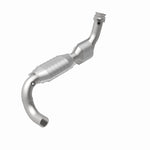 MagnaFlow 23028 hm grade direct-fit catalytic converter, rear view of the turntable spin