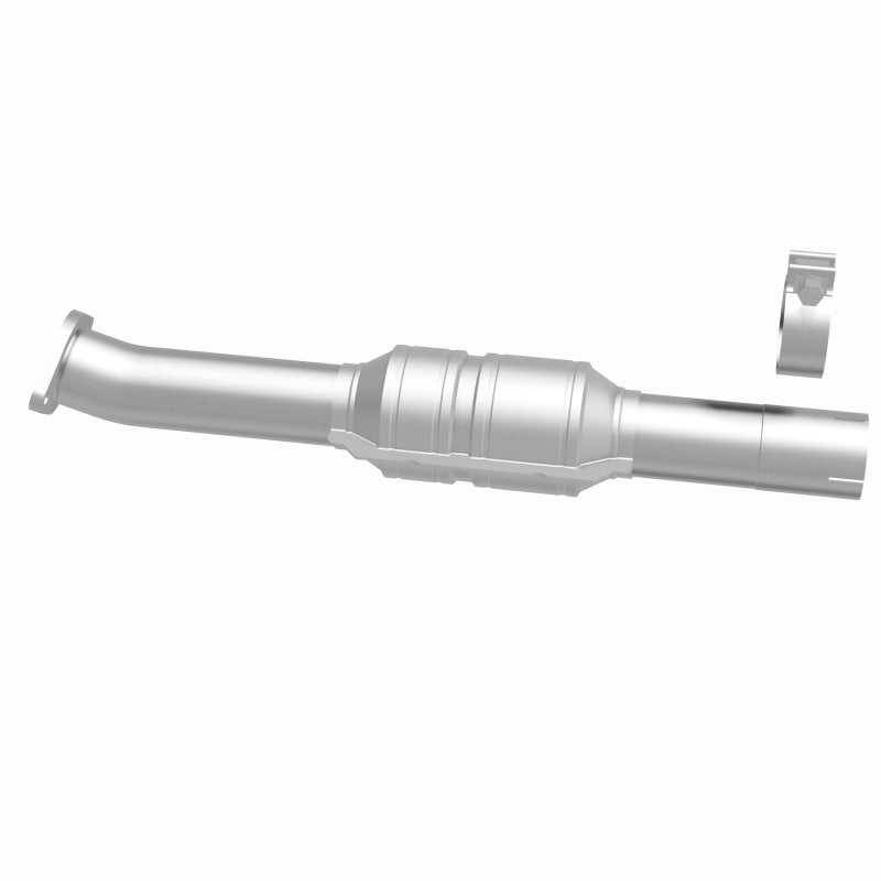 MagnaFlow 52108 oem grade direct-fit catalytic converter, side view of the turntable spin