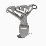 MagnaFlow 452019 carb manifold converter, side view of the turntable spin