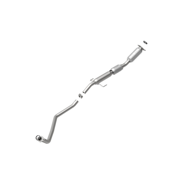 MagnaFlow 551496 carb direct-fit catalytic converter, rear view of the turntable spin