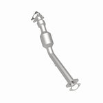 MagnaFlow 52106 oem grade direct-fit catalytic converter, rear three-quarter view of the turntable spin