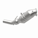 MagnaFlow 52265 oem grade direct-fit catalytic converter, opposite rear three-quarter view of the turntable spin