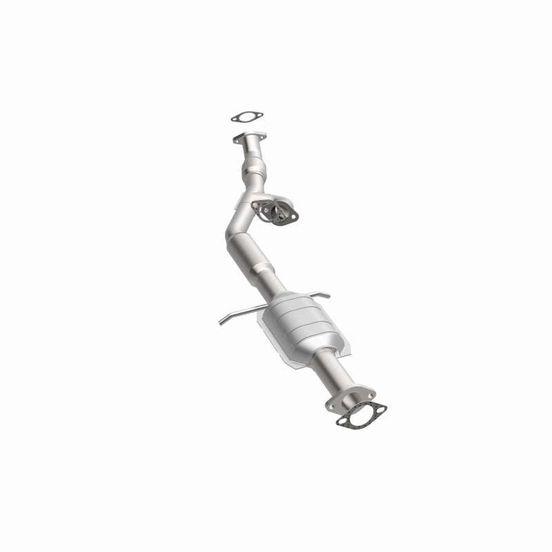 MagnaFlow 49906 oem grade direct-fit catalytic converter, rear three-quarter view of the turntable spin