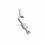MagnaFlow 49906 oem grade direct-fit catalytic converter, rear three-quarter view of the turntable spin