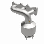 MagnaFlow 452026 carb manifold converter, opposite front three-quarter view of the turntable spin