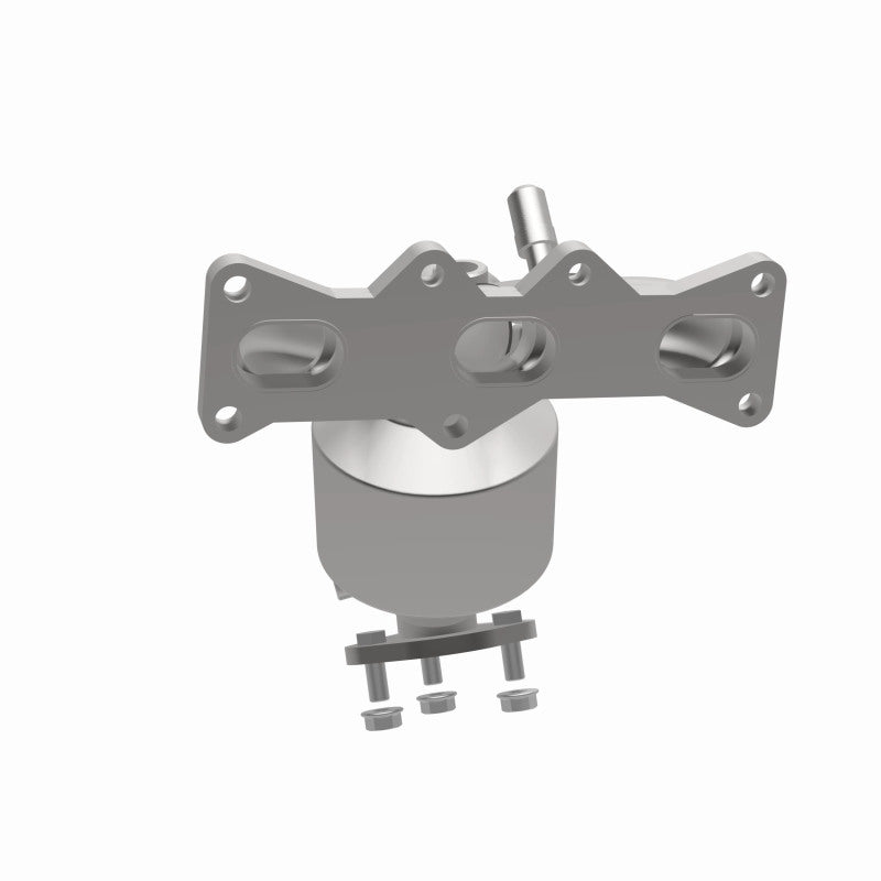 MagnaFlow 452025 carb manifold converter, opposite side view of the turntable spin