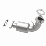 MagnaFlow 49457 oem grade direct-fit catalytic converter, opposite rear three-quarter view of the turntable spin