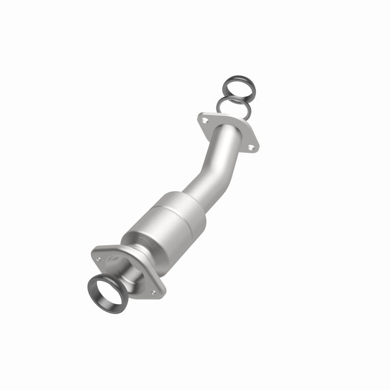 MagnaFlow 52549 oem grade direct-fit catalytic converter, opposite front three-quarter view of the turntable spin