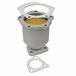 MagnaFlow 49323 oem grade direct-fit catalytic converter, rear view of the turntable spin
