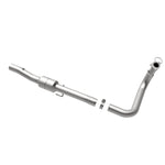 MagnaFlow 49643 oem grade direct-fit catalytic converter, opposite rear three-quarter view of the turntable spin