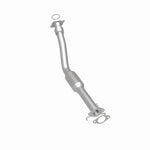 MagnaFlow 23433 hm grade direct-fit catalytic converter, rear three-quarter view of the turntable spin