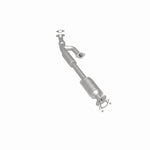MagnaFlow 24420 hm grade direct-fit catalytic converter, rear three-quarter view of the turntable spin