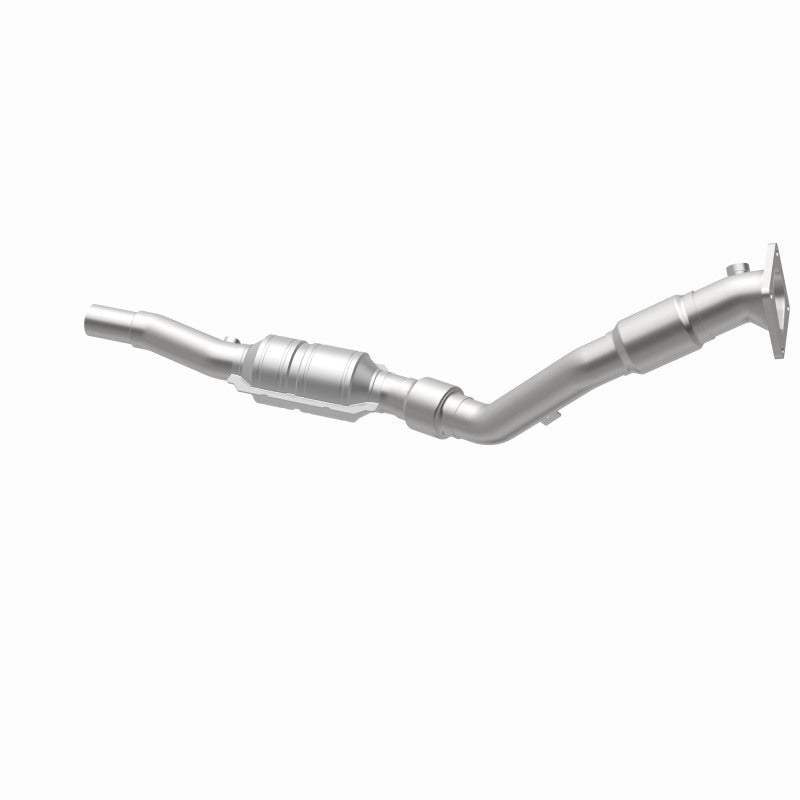 MagnaFlow 24894 hm grade direct-fit catalytic converter, opposite rear three-quarter view of the turntable spin