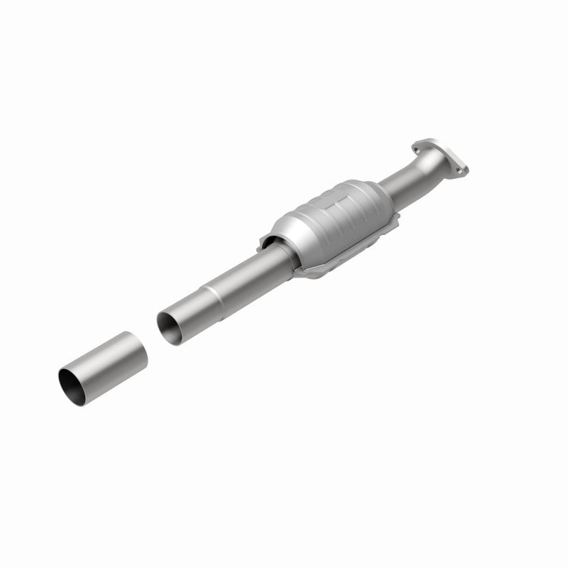 MagnaFlow 23200 hm grade direct-fit catalytic converter, rear view of the turntable spin