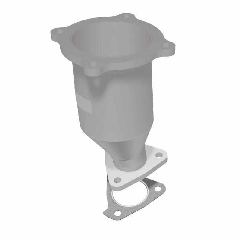 MagnaFlow 24095 hm grade direct-fit catalytic converter, rear three-quarter view of the turntable spin