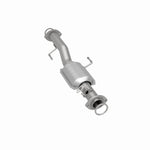MagnaFlow 93379 hm grade direct-fit catalytic converter, rear three-quarter view of the turntable spin