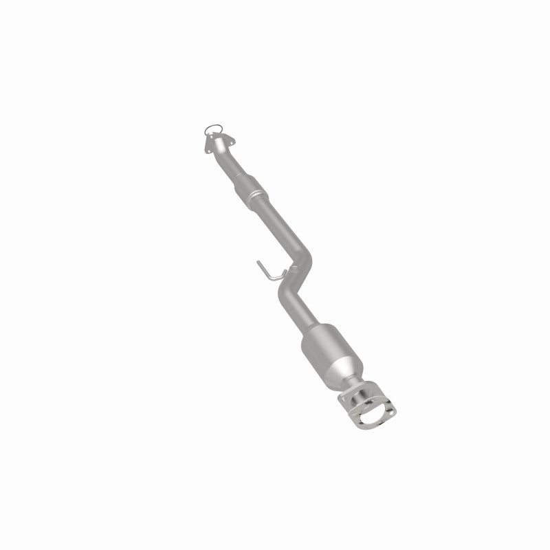 MagnaFlow 93355 hm grade direct-fit catalytic converter, rear three-quarter view of the turntable spin