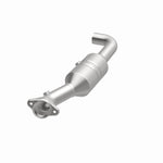 MagnaFlow 52296 oem grade direct-fit catalytic converter, opposite front three-quarter view of the turntable spin