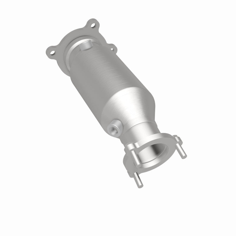 MagnaFlow 5561292 carb direct-fit catalytic converter, rear three-quarter view of the turntable spin