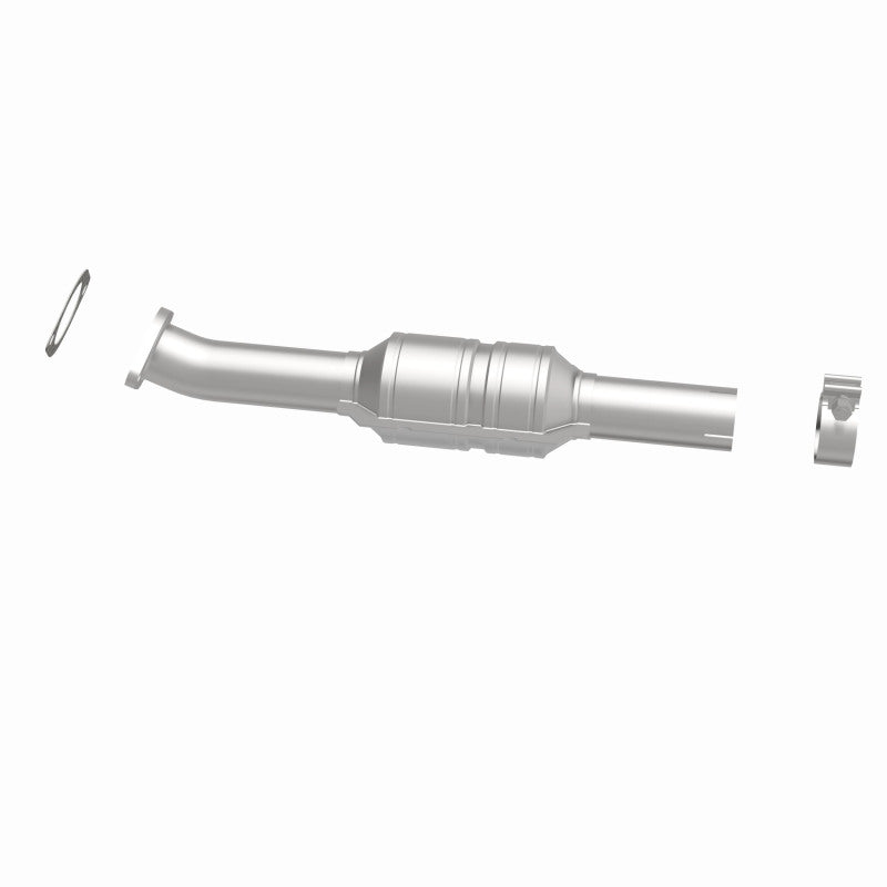 MagnaFlow 49151 oem grade direct-fit catalytic converter, side view of the turntable spin