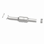 MagnaFlow 49151 oem grade direct-fit catalytic converter, side view of the turntable spin