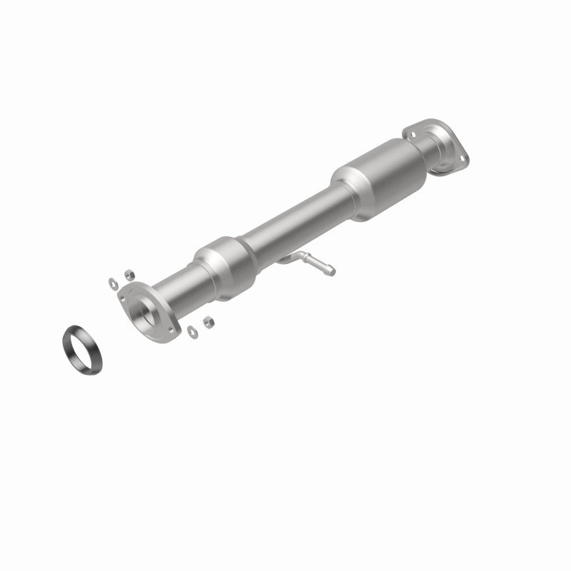 MagnaFlow 52534 oem grade direct-fit catalytic converter, rear view of the turntable spin