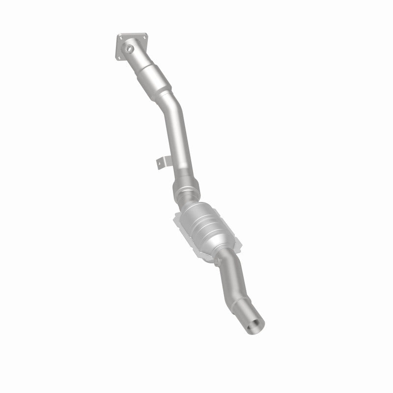 MagnaFlow 24894 hm grade direct-fit catalytic converter, rear three-quarter view of the turntable spin