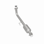 MagnaFlow 4561026 carb direct-fit catalytic converter, rear three-quarter view of the turntable spin