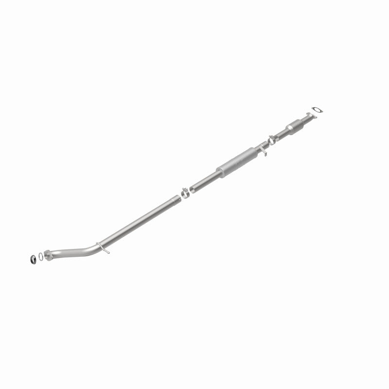 MagnaFlow 52466 oem grade direct-fit catalytic converter, rear view of the turntable spin