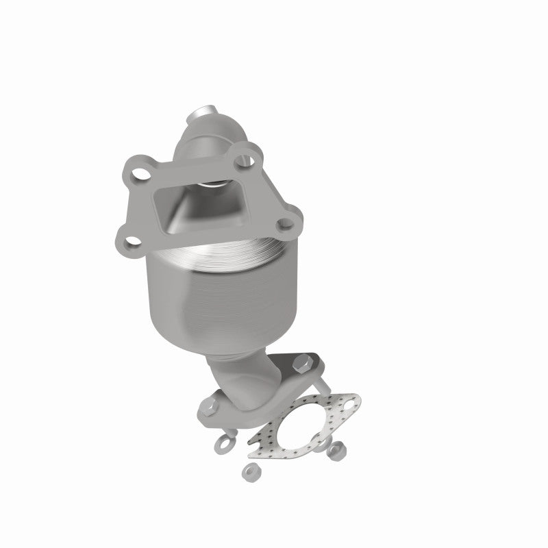 MagnaFlow 52188 oem grade manifold converter, rear three-quarter view of the turntable spin