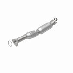 MagnaFlow 23137 hm grade direct-fit catalytic converter, rear view of the turntable spin