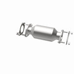 MagnaFlow 49740 oem grade direct-fit catalytic converter, opposite rear three-quarter view of the turntable spin