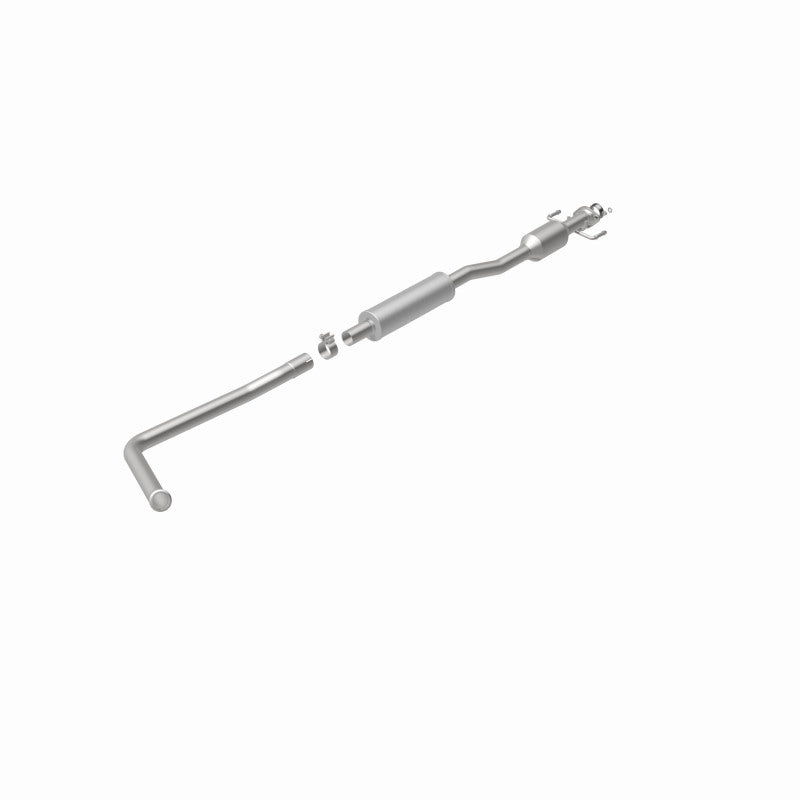 MagnaFlow 52218 oem grade direct-fit catalytic converter, rear view of the turntable spin