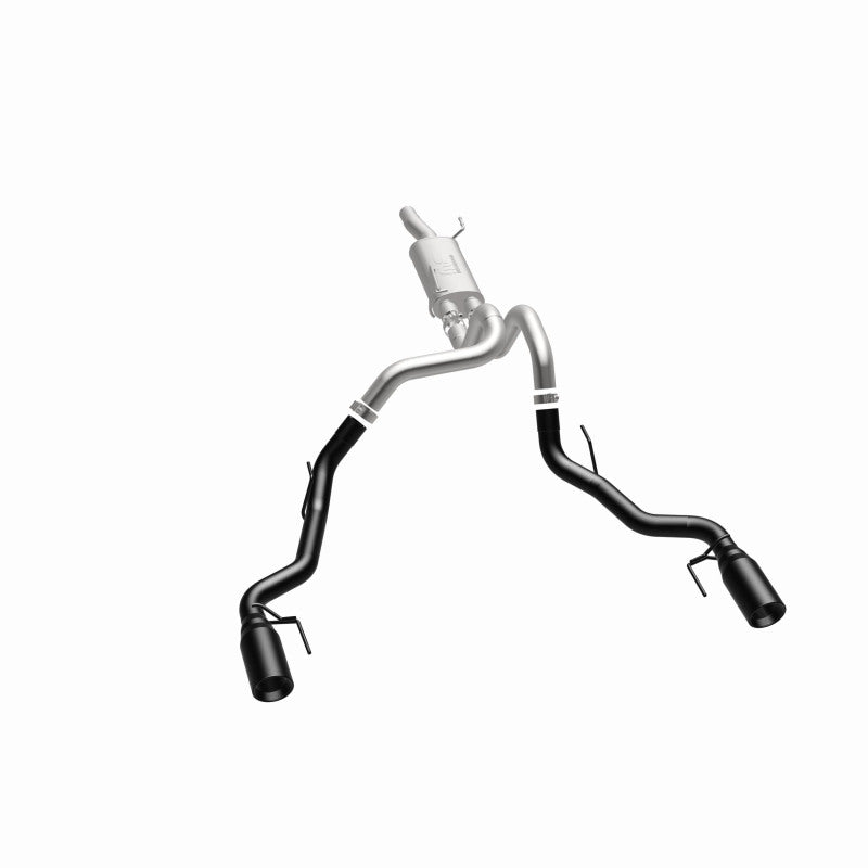 MagnaFlow 19584 neo series cat-back exhaust, opposite side view of the turntable spin
