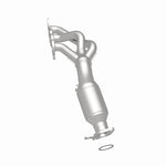 MagnaFlow 52057 oem grade manifold converter, rear three-quarter view of the turntable spin