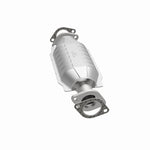 MagnaFlow 447210 carb direct-fit catalytic converter, opposite side view of the turntable spin