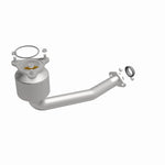 MagnaFlow 452671 carb direct-fit catalytic converter, front three-quarter view of the turntable spin