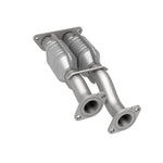 MagnaFlow 23310 hm grade direct-fit catalytic converter, rear three-quarter view of the turntable spin