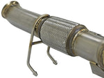 aFe Twisted Steel 3in. 304 SS Catted Series Downpipe 16-18 Ford Focus RS I4-2.3L (t)