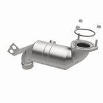 MagnaFlow 51430 oem grade direct-fit catalytic converter, opposite front three-quarter view of the turntable spin