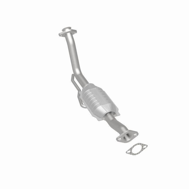 MagnaFlow 93367 epa direct-fit catalytic converter, rear three-quarter view of the turntable spin