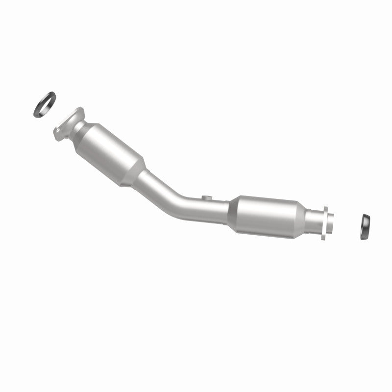 MagnaFlow 5411166 carb direct-fit catalytic converter, side view of the turntable spin